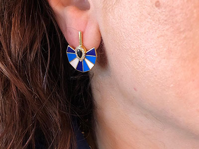 Fan Gold Plated Earrings|Giftonclick