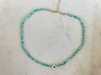 Flower Eye Necklace| Giftonclick