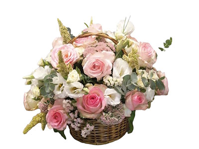 Fresh Nude Flower Basket|Giftonclick