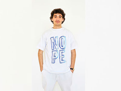 Blue Nope T-Shirt|Present