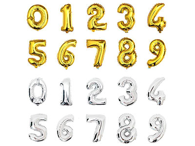 Letters and Numbers Helium Balloon