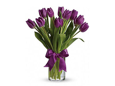 Purple Tulips Bouquet (10)