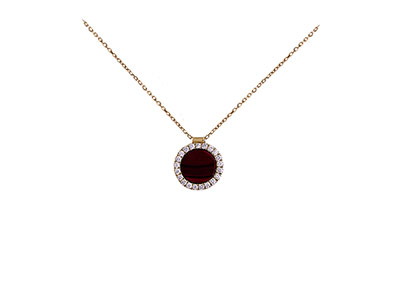 Red Stone Diamond Necklace|Giftonclick