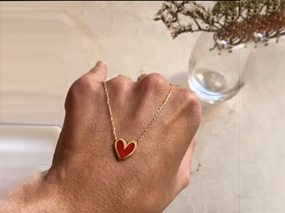 18k Gold Heart Pendant Necklace|Giftonclick