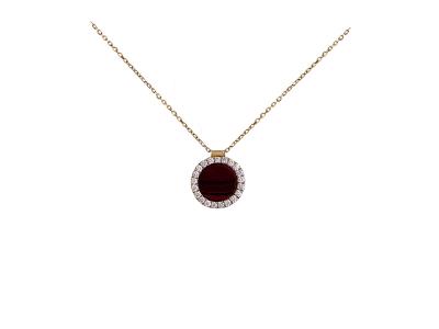 Red Stone Diamond Necklace|Giftonclick