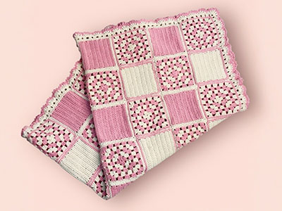 Rose Patch Crochet Blanket