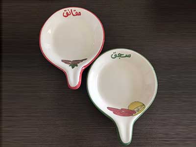 Hand Painted Ceramic Sojok and Makanik Plates