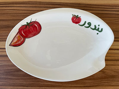 Hand Painted Ceramic Tomato Serving Plate
