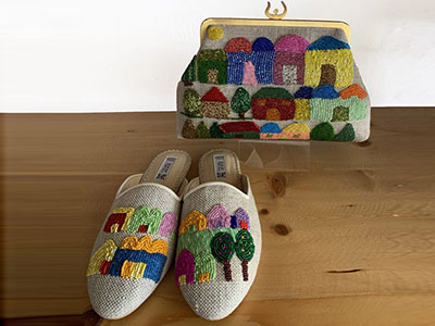 Village Pouch & Babouche Set