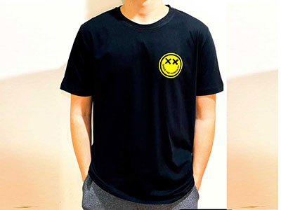 XX Smiley Face Black T-shirt